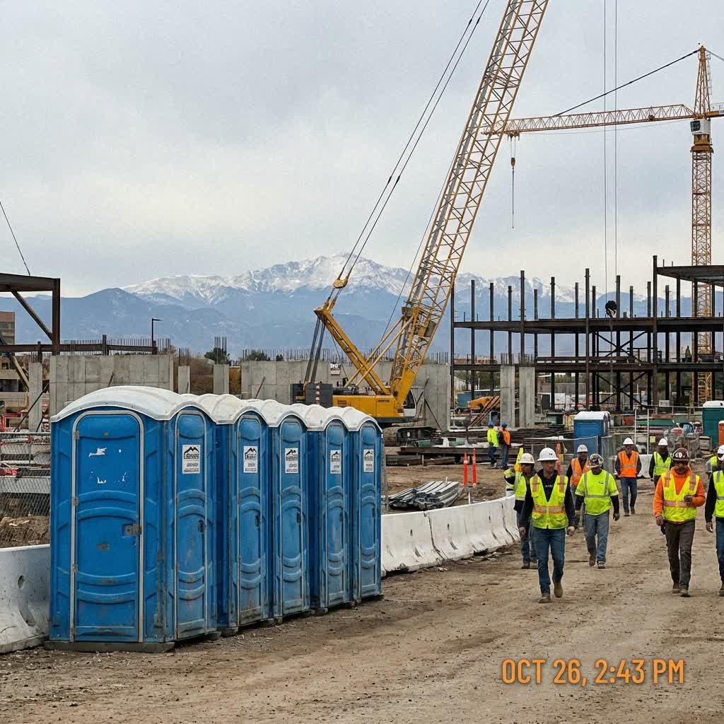 Construction site porta potty Denver