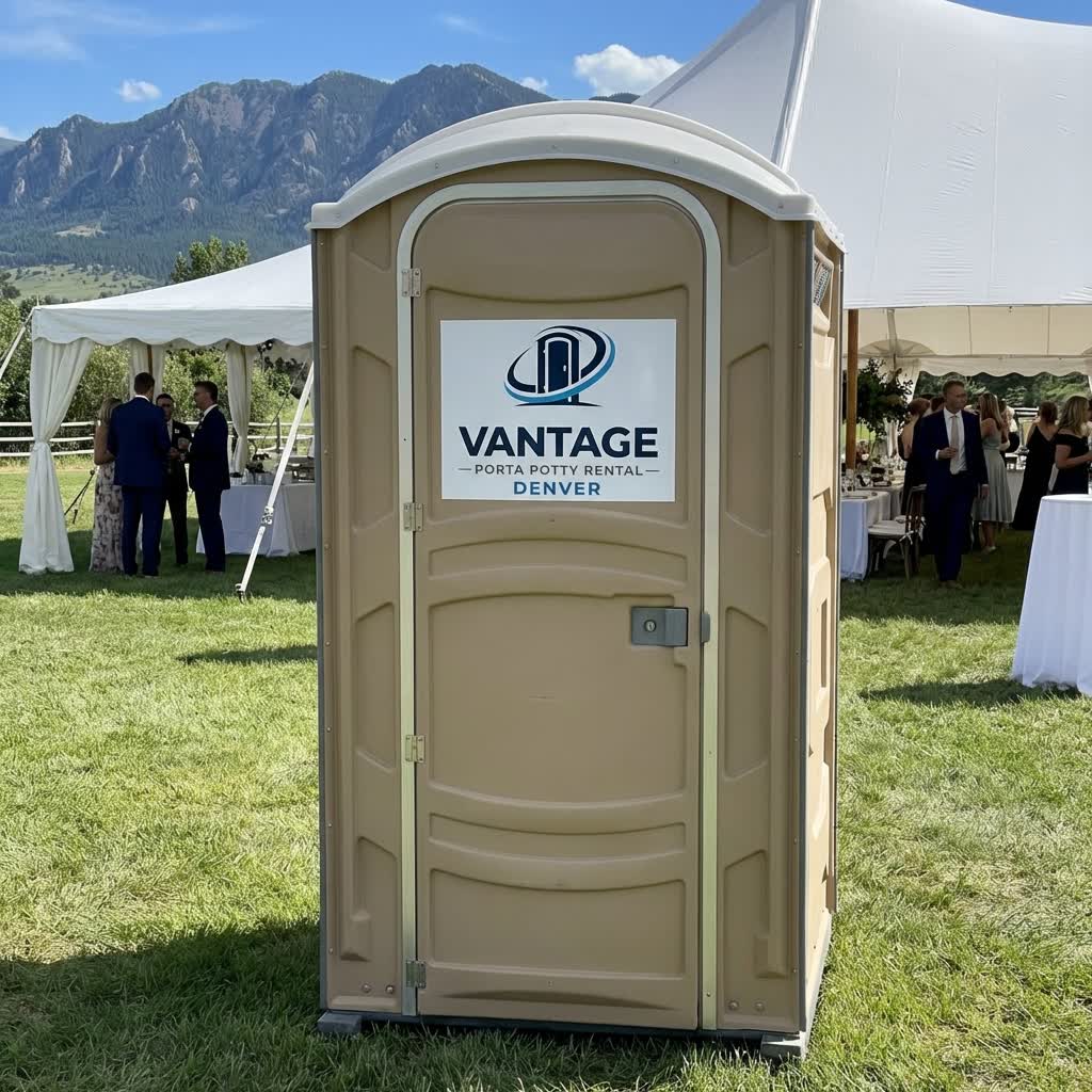 Deluxe Flushable Unit by Vantage Porta Potty Rental Denver